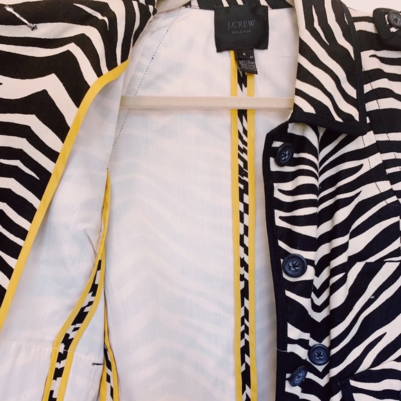 NWOT💓*SUPER CUTE* JCREW WOMEN’S ZEBRA BLAZER BUTTON COLLARED JACKET-BLACK/CREAM - Picture 3 of 9
